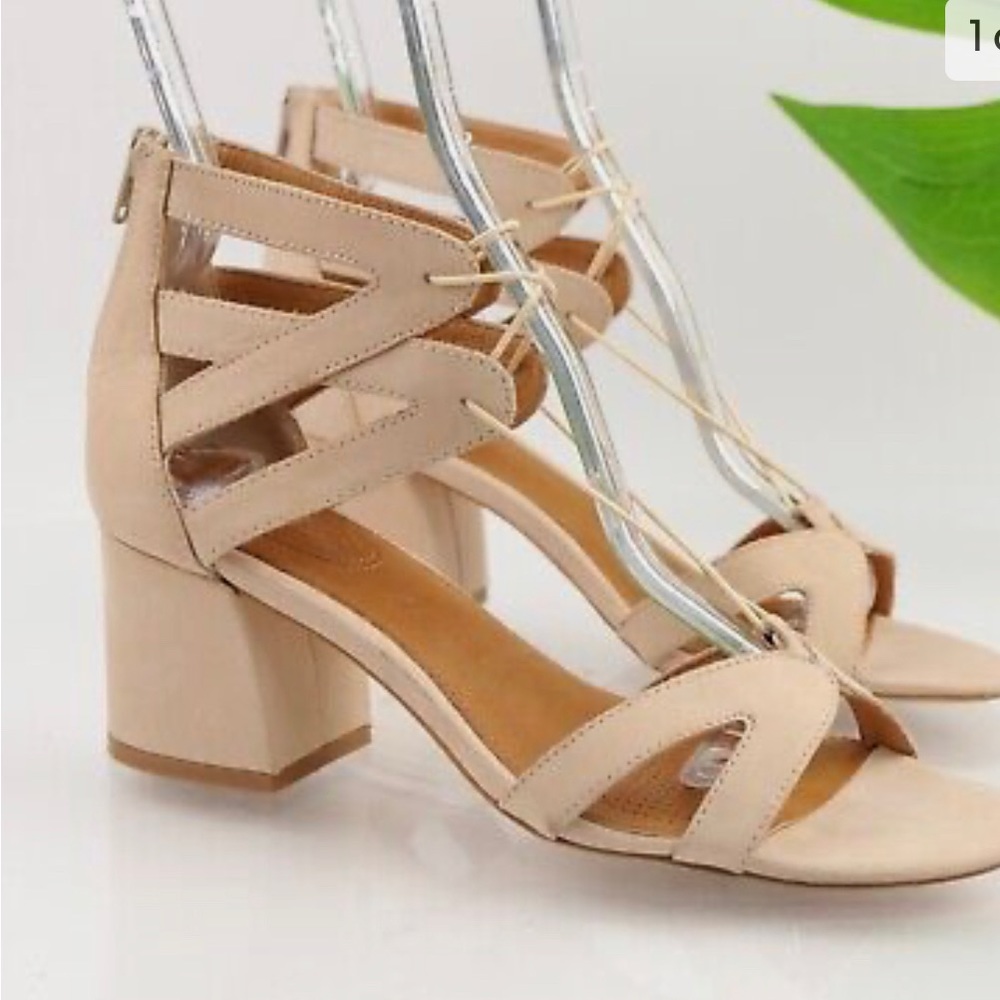 “Corso Como” Open Toe Low Block Heel - image 1